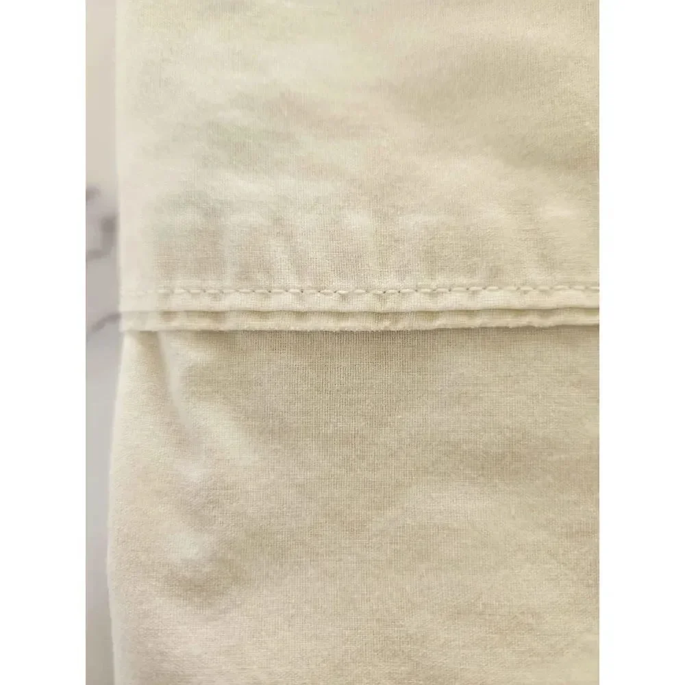 JcPenny home twin flat sheet cream and 1 swiss dot textured pillowcase sham
